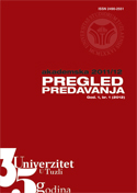 Pregled predavanja 2011/12