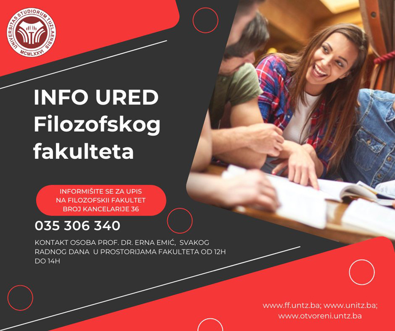 Univerzitet u Tuzli - INFO URED FILOZOFSKOG FAKULTETA