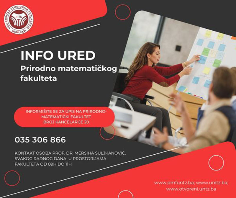 Univerzitet u Tuzli - INFO URED PRIRODNO-MATEMATIČKOG FAKULTETA