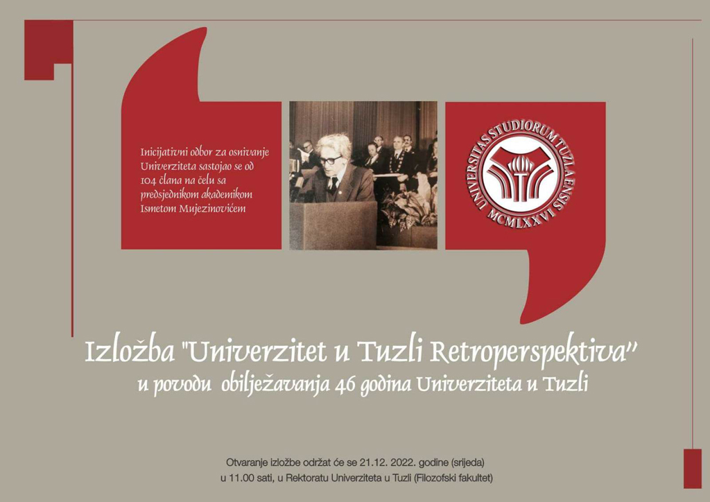 Izložba „Univerzitet u Tuzli retroperspektiva“ povodom 46 godina Univerziteta u Tuzli 