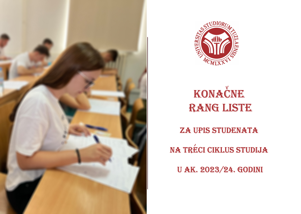 KONAČNE RANG LISTE, III CIKLUS STUDIJA